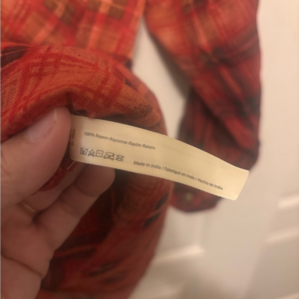 Free People Festival Oversized Plaid Button-Down Shirt - Picture 5 of 5